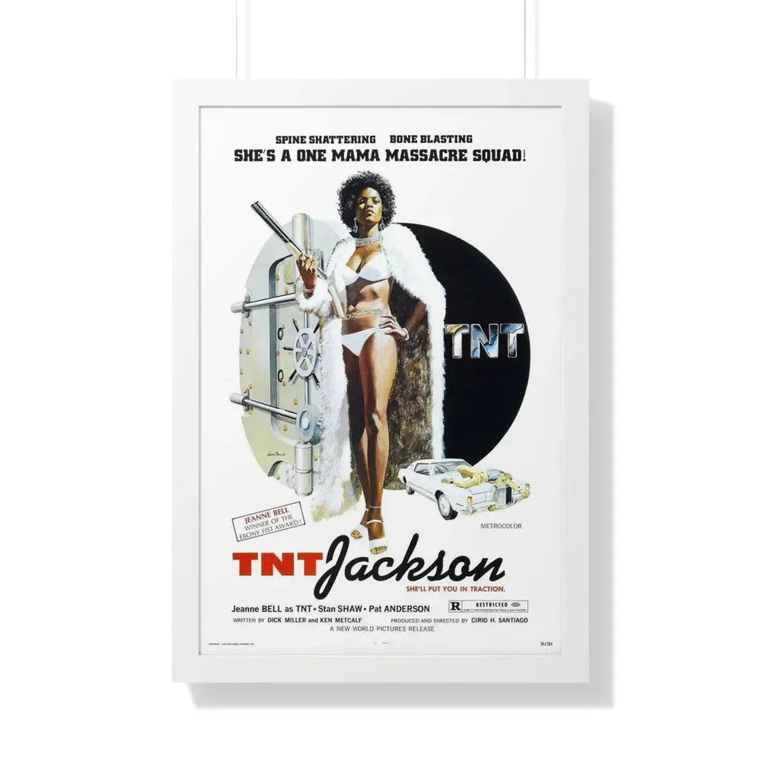 TNT JACKSON 1974 - Framed Movie Poster 20" x 30" White - The Sticker Space