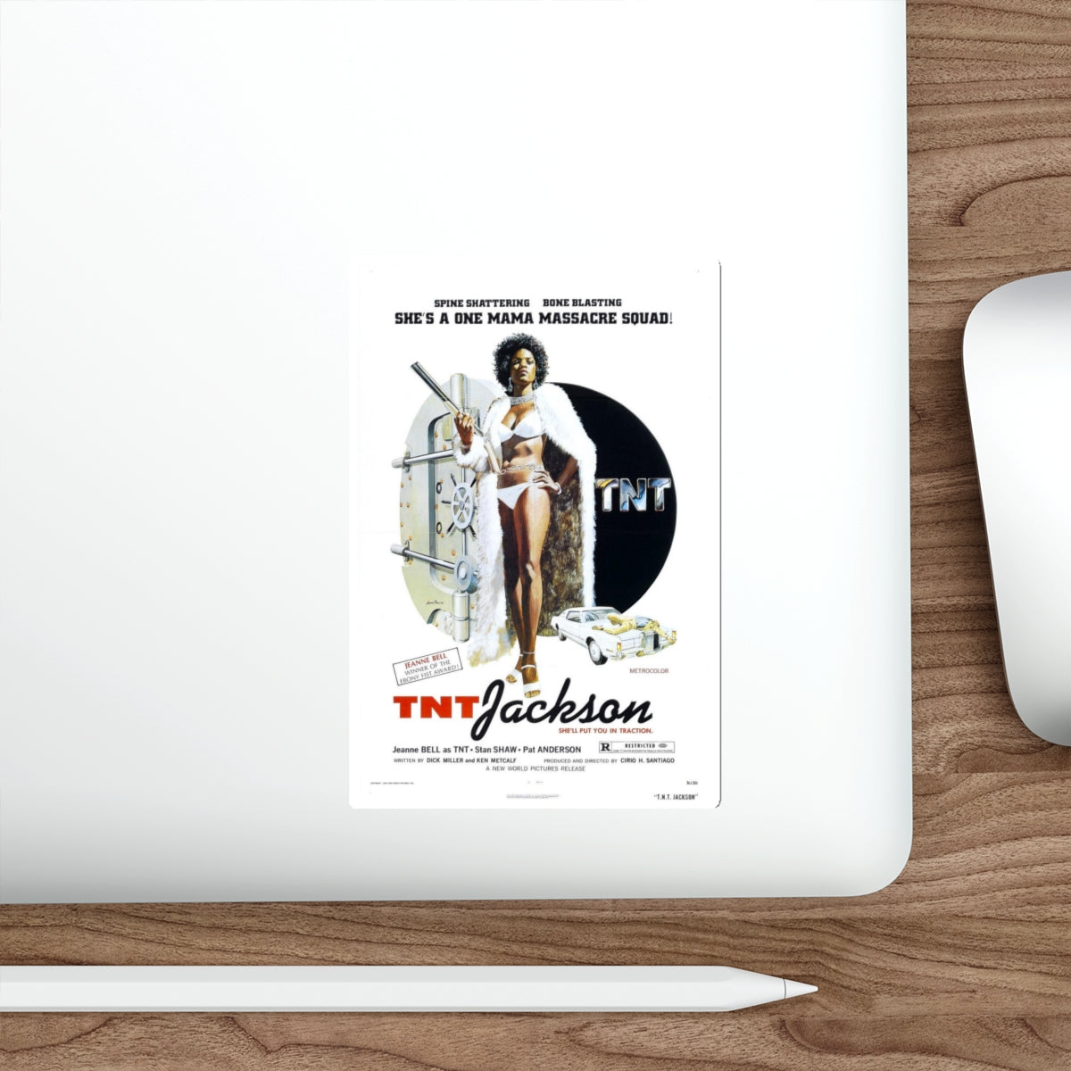 TNT JACKSON 1974 Movie Poster STICKER Vinyl Die-Cut Decal-The Sticker Space