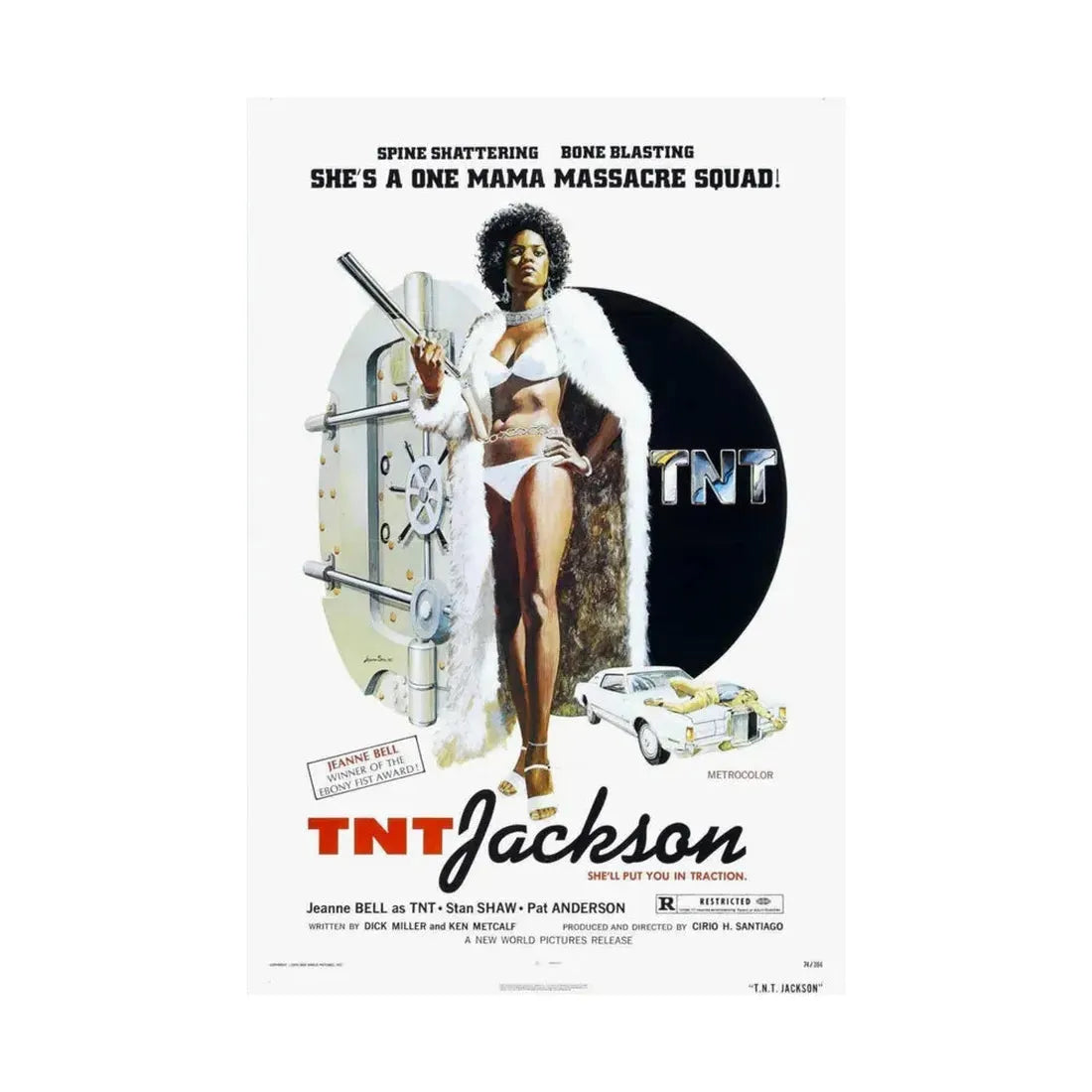 TNT JACKSON 1974 - Paper Movie Poster - The Sticker Space