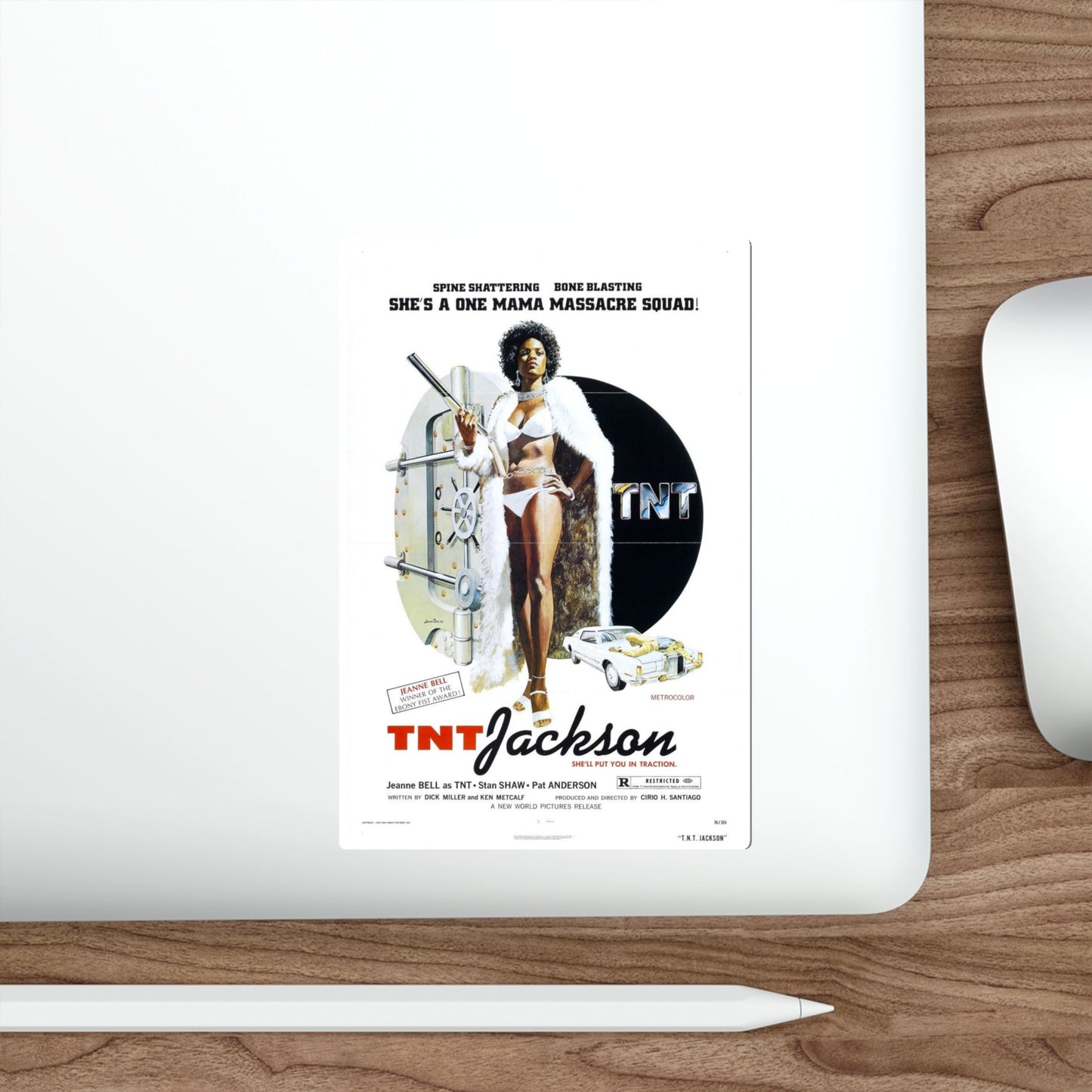 TNT Jackson 1975 Movie Poster STICKER Vinyl Die-Cut Decal-The Sticker Space