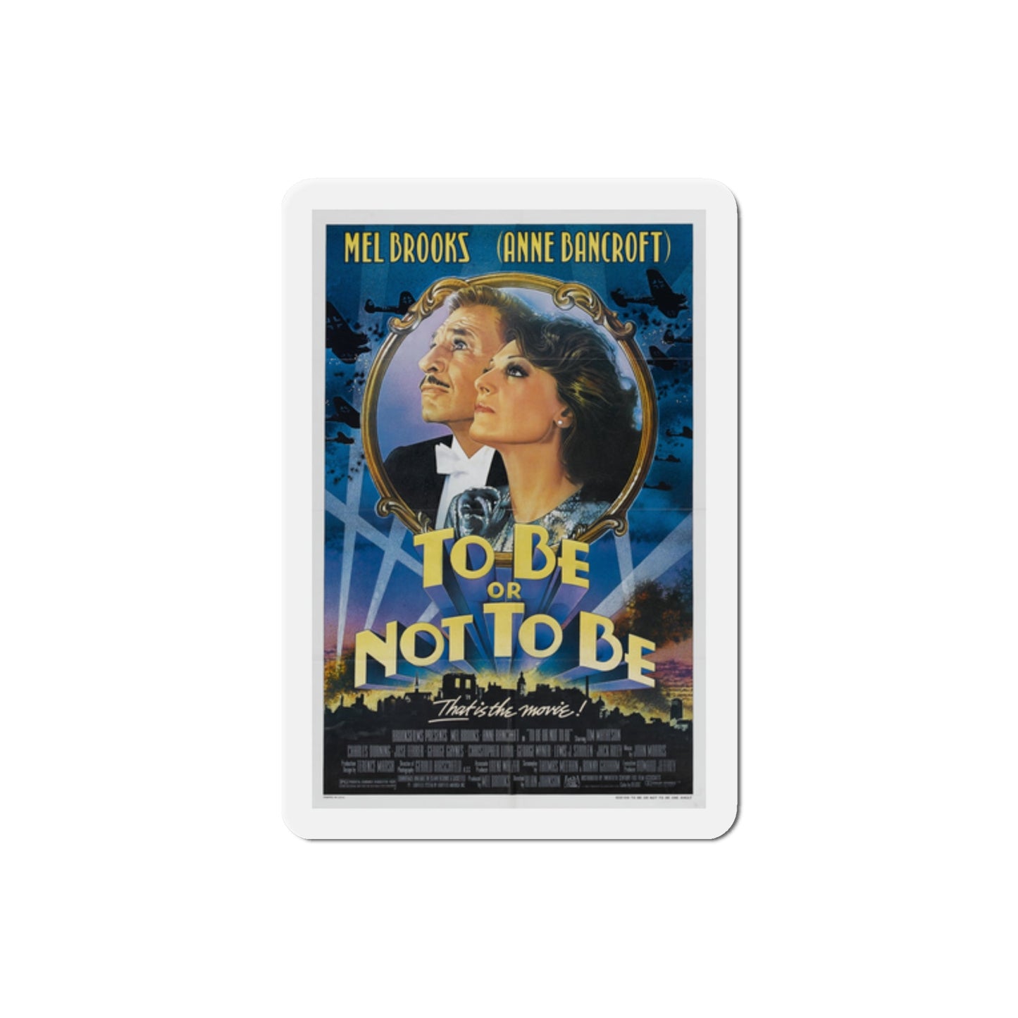 To Be Or Not To Be 1983 Movie Poster Die-Cut Magnet-The Sticker Space