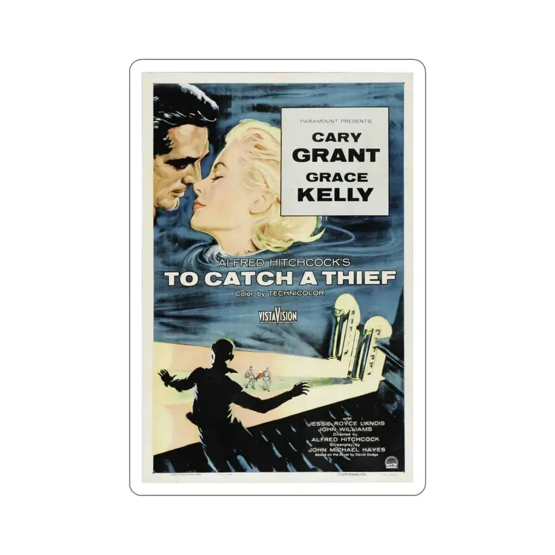 To Catch a Thief 1955 Movie Poster STICKER Vinyl Die-Cut Decal 6 Inch - The Sticker Space