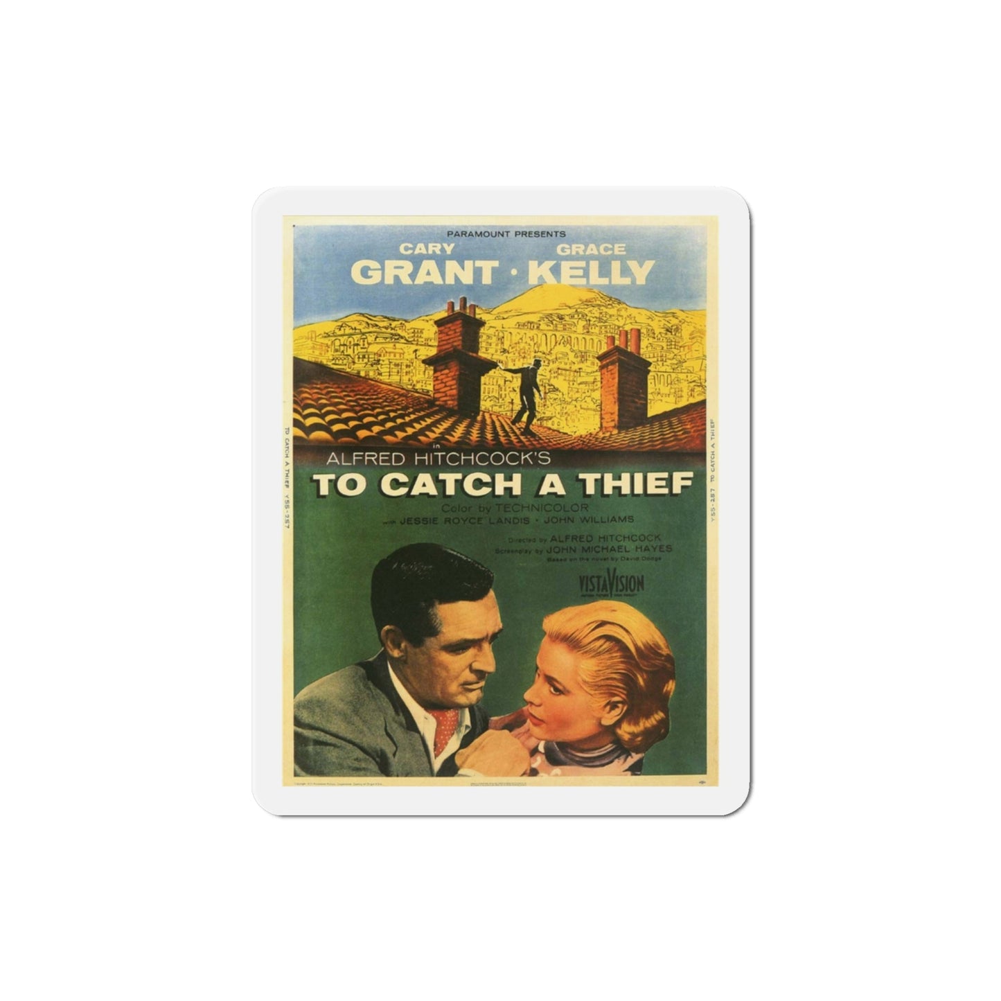 To Catch a Thief 1955 v2 Movie Poster Die-Cut Magnet-3 Inch-The Sticker Space