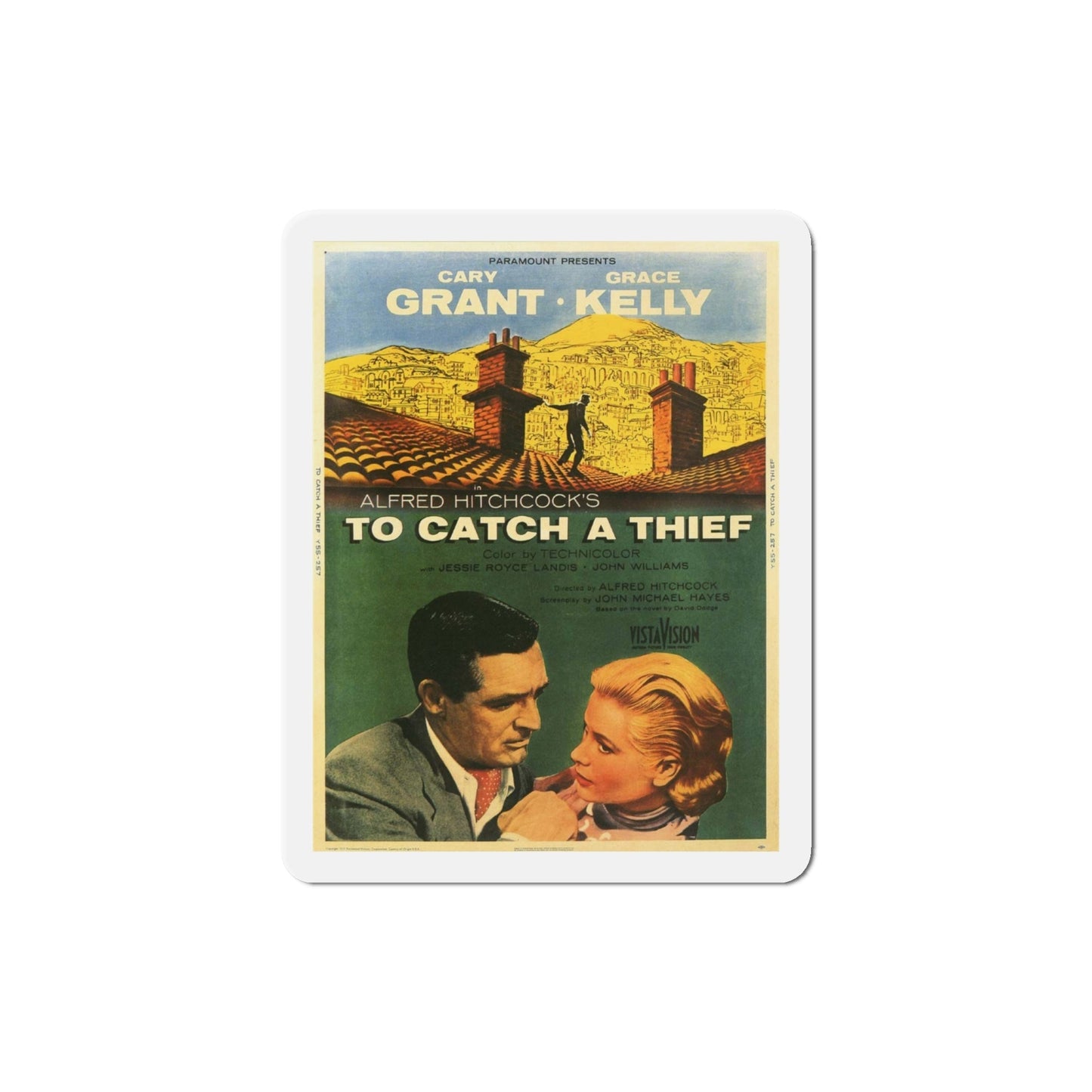 To Catch a Thief 1955 v2 Movie Poster Die-Cut Magnet-4 Inch-The Sticker Space