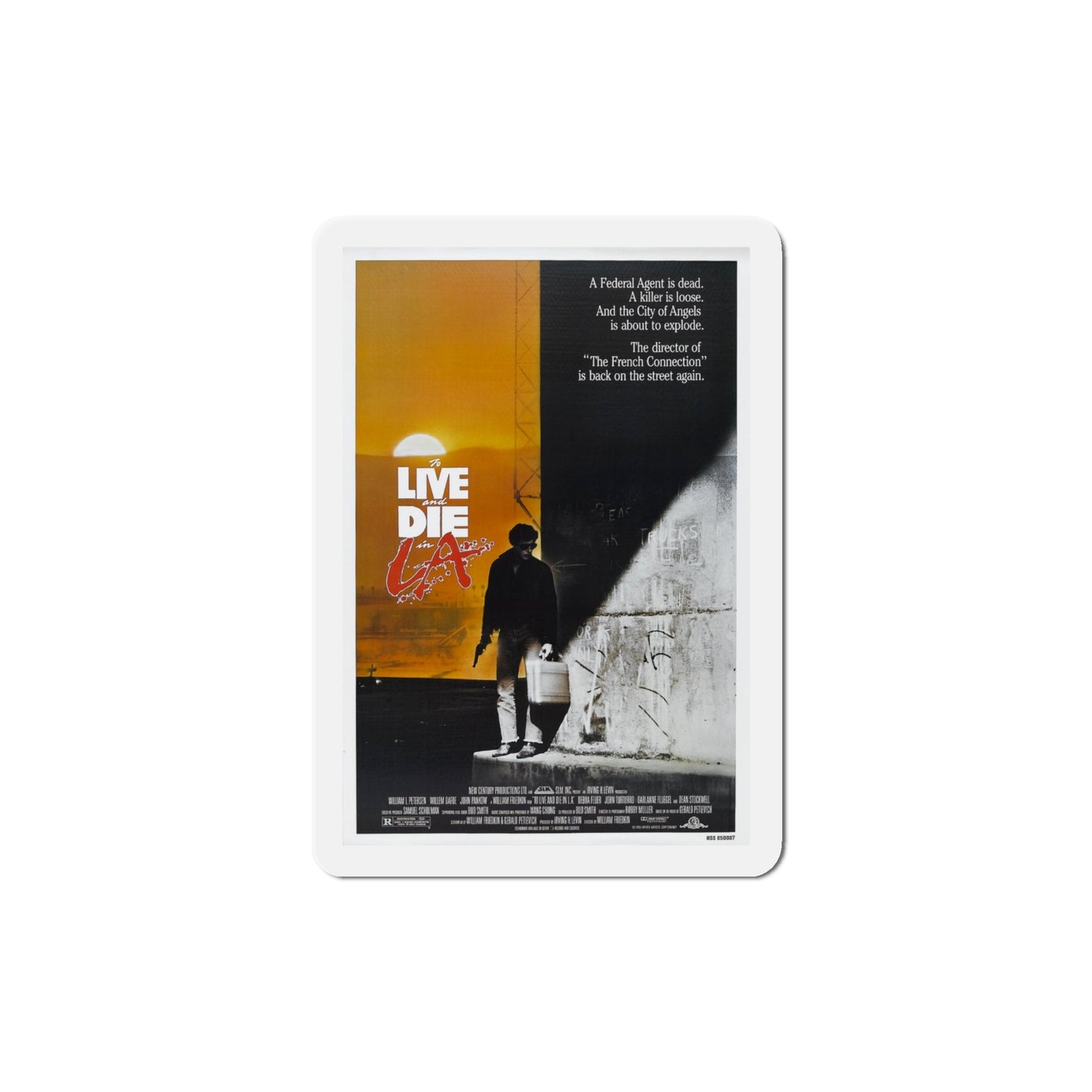 To Live and Die in LA 1985 Movie Poster Die-Cut Magnet-4" x 4"-The Sticker Space