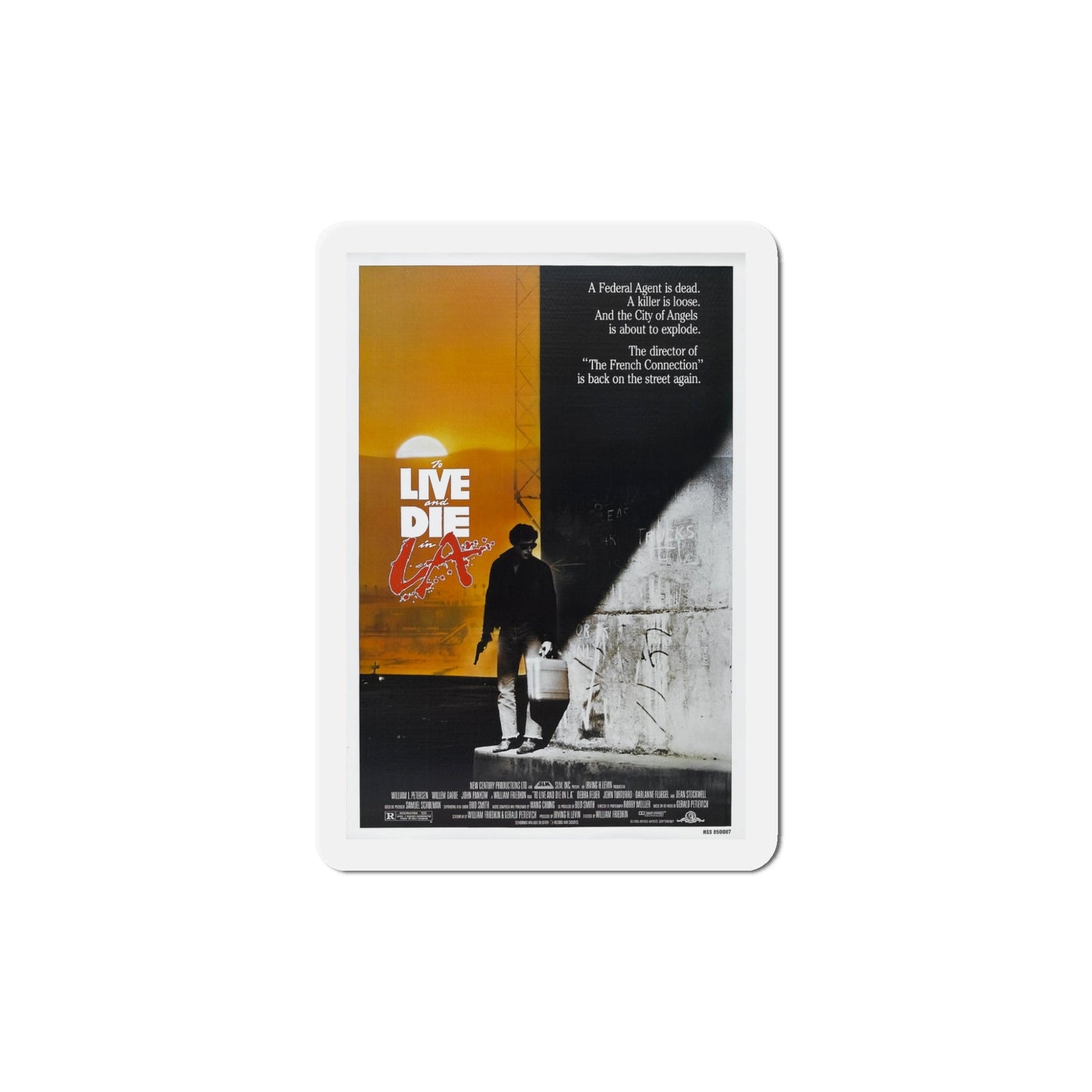 To Live and Die in LA 1985 Movie Poster Die-Cut Magnet-5" x 5"-The Sticker Space