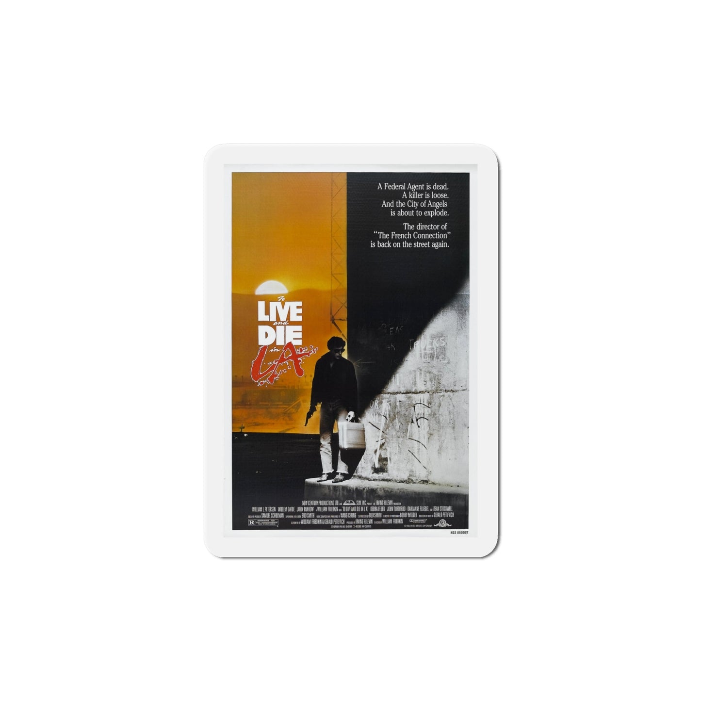 To Live and Die in LA 1985 Movie Poster Die-Cut Magnet-6 × 6"-The Sticker Space