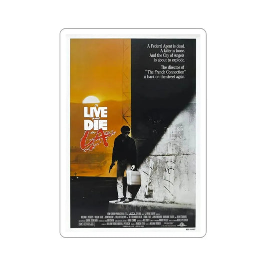 To Live and Die in LA 1985 Movie Poster STICKER Vinyl Die-Cut Decal 6 Inch - The Sticker Space