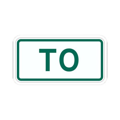 To plate Vermont (Vermont) (Road Sign) STICKER Vinyl Kiss-Cut Decal 3 Inch White - The Sticker Space