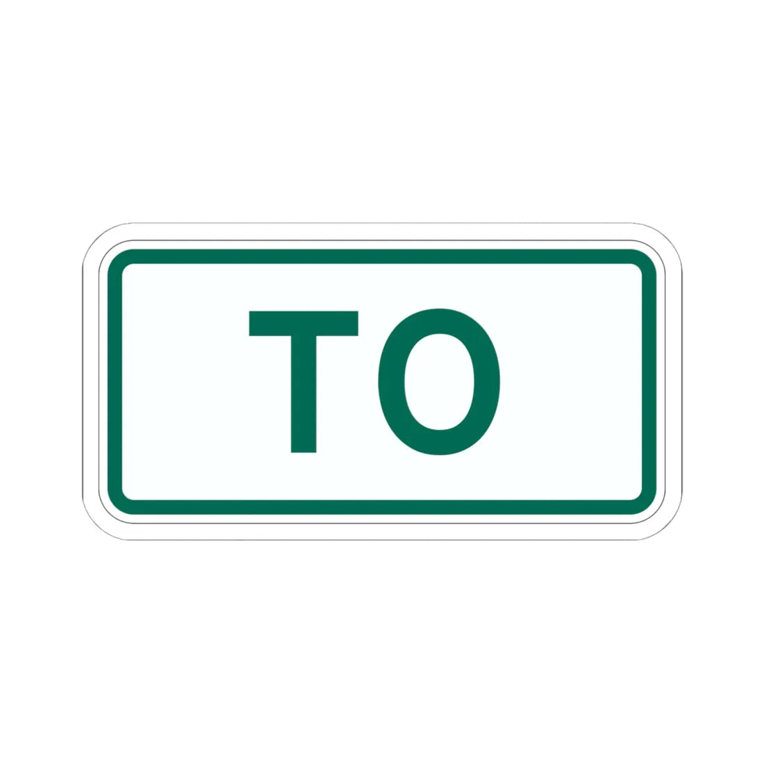 To plate Vermont (Vermont) (Road Sign) STICKER Vinyl Kiss-Cut Decal 6 Inch White - The Sticker Space