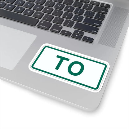 To plate Vermont (Vermont) (Road Sign) STICKER Vinyl Kiss-Cut Decal - The Sticker Space