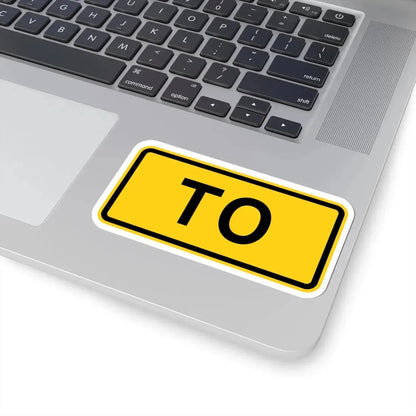To plate Wyoming (Wyoming) (Road Sign) STICKER Vinyl Kiss-Cut Decal - The Sticker Space