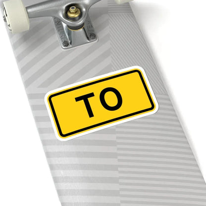 To plate Wyoming (Wyoming) (Road Sign) STICKER Vinyl Kiss-Cut Decal - The Sticker Space