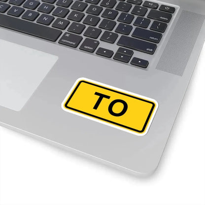 To plate Wyoming (Wyoming) (Road Sign) STICKER Vinyl Kiss-Cut Decal - The Sticker Space