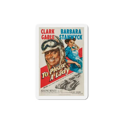 To Please a Lady 1950 Movie Poster Refrigerator Magnet 4 Inch - The Sticker Space