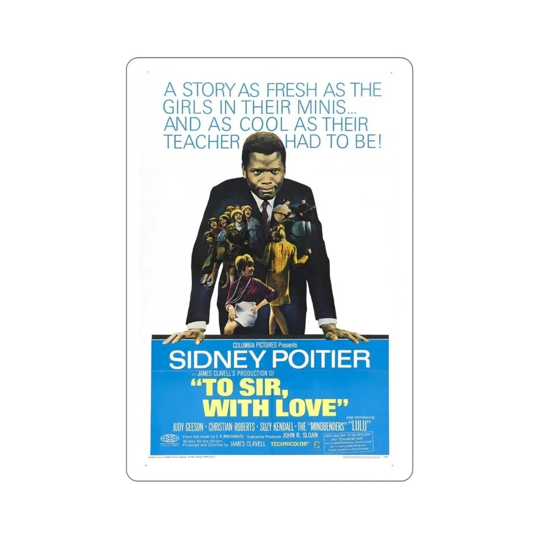 To Sir with Love 1967 Movie Poster STICKER Vinyl Die-Cut Decal 5 Inch - The Sticker Space
