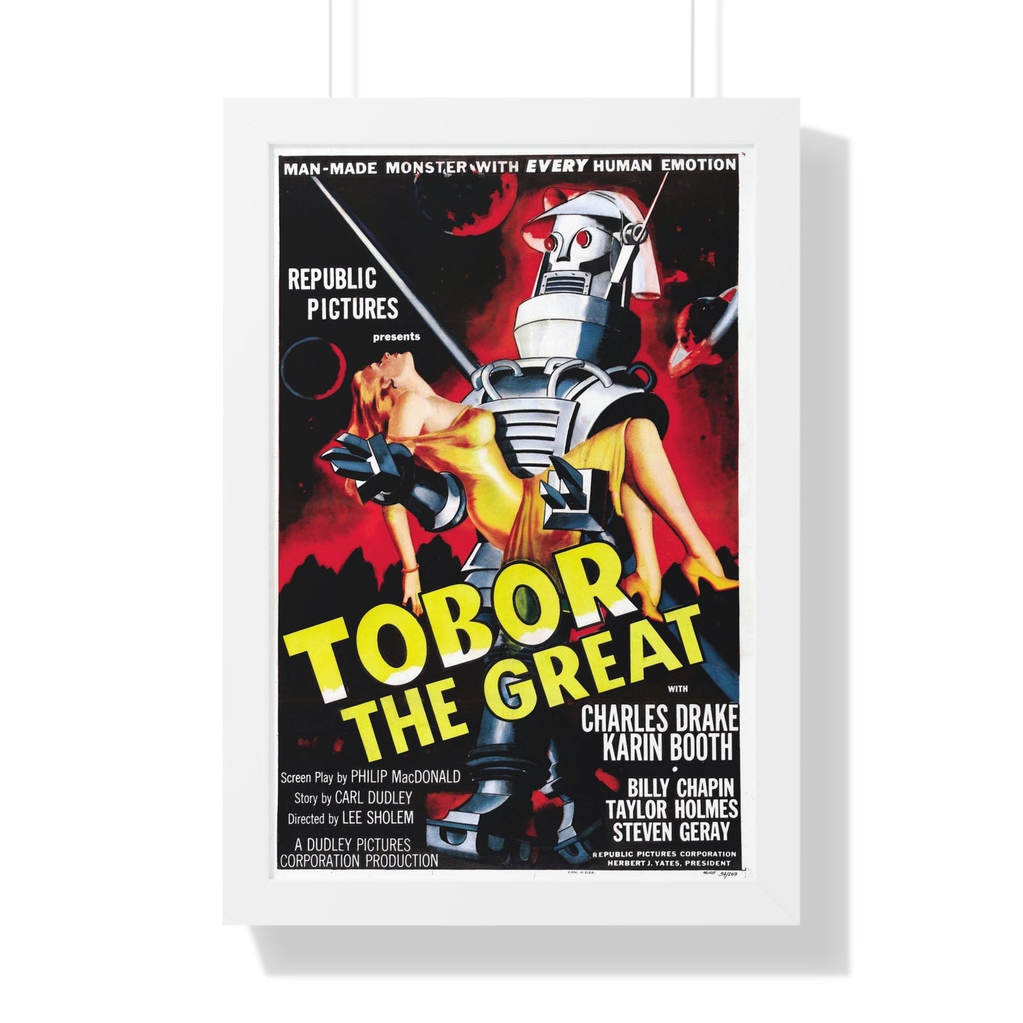 TOBOR THE GREAT 1954 - Framed Movie Poster-16″ x 24″-The Sticker Space