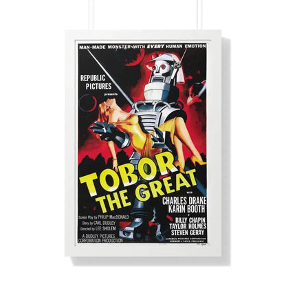 TOBOR THE GREAT 1954 - Framed Movie Poster 20" x 30" White - The Sticker Space