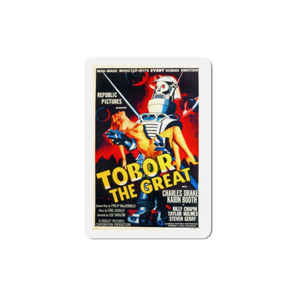 Tobor the Great 1954 Movie Poster Die-Cut Magnet-4 Inch-The Sticker Space