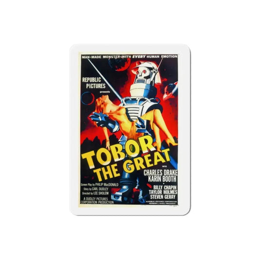 Tobor the Great 1954 Movie Poster Refrigerator Magnet 2 Inch - The Sticker Space