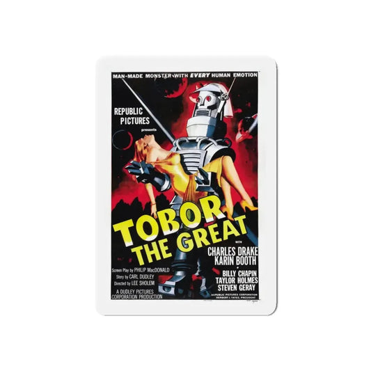 TOBOR THE GREAT 1954 Movie Poster - Refrigerator Magnet 6 Inch Die-Cut - The Sticker Space