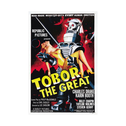 TOBOR THE GREAT 1954 - Paper Movie Poster-The Sticker Space