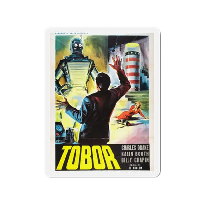 TOBOR THE GREAT (2) 1954 Movie Poster - Refrigerator Magnet 2 Inch Die-Cut - The Sticker Space