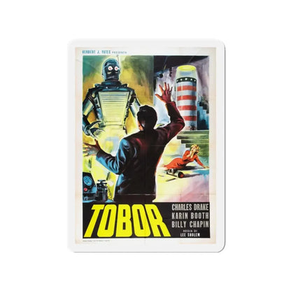 TOBOR THE GREAT (2) 1954 Movie Poster - Refrigerator Magnet 3 Inch Die-Cut - The Sticker Space