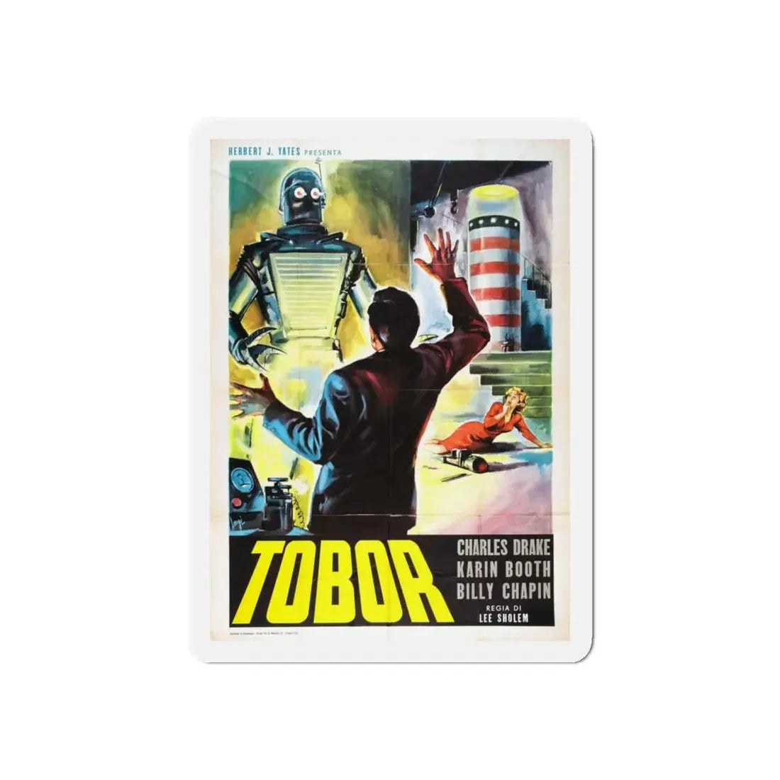 TOBOR THE GREAT (2) 1954 Movie Poster - Refrigerator Magnet 6 Inch Die-Cut - The Sticker Space