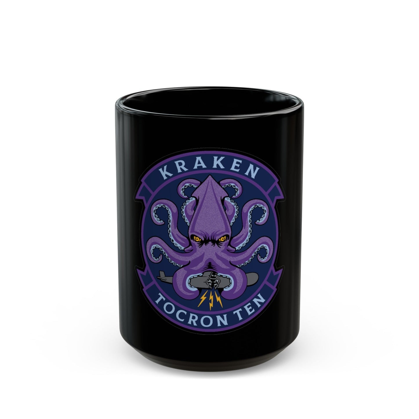 TOCRON TEN KRAKEN (U.S. Navy) Black Coffee Mug-15oz-The Sticker Space