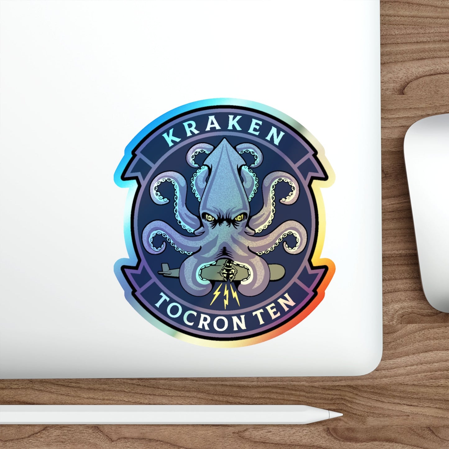 TOCRON TEN KRAKEN (U.S. Navy) Holographic STICKER Die-Cut Vinyl Decal-The Sticker Space