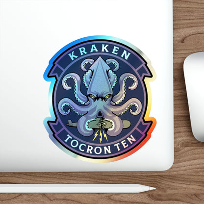 TOCRON TEN KRAKEN (U.S. Navy) Holographic STICKER Die-Cut Vinyl Decal-The Sticker Space