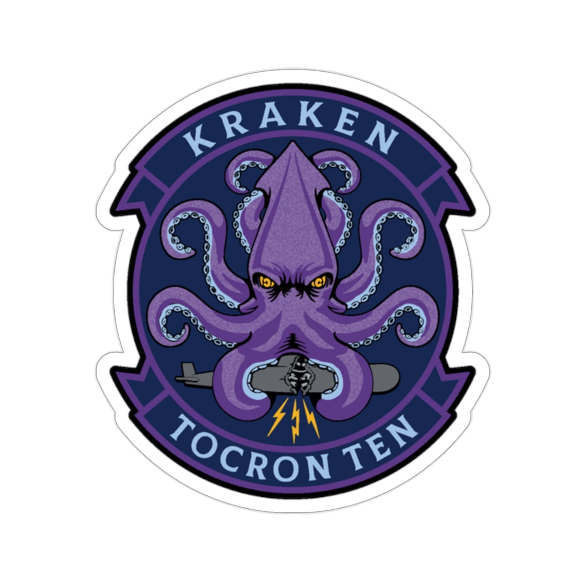 TOCRON TEN KRAKEN (U.S. Navy) STICKER Vinyl Die-Cut Decal-2 Inch-The Sticker Space