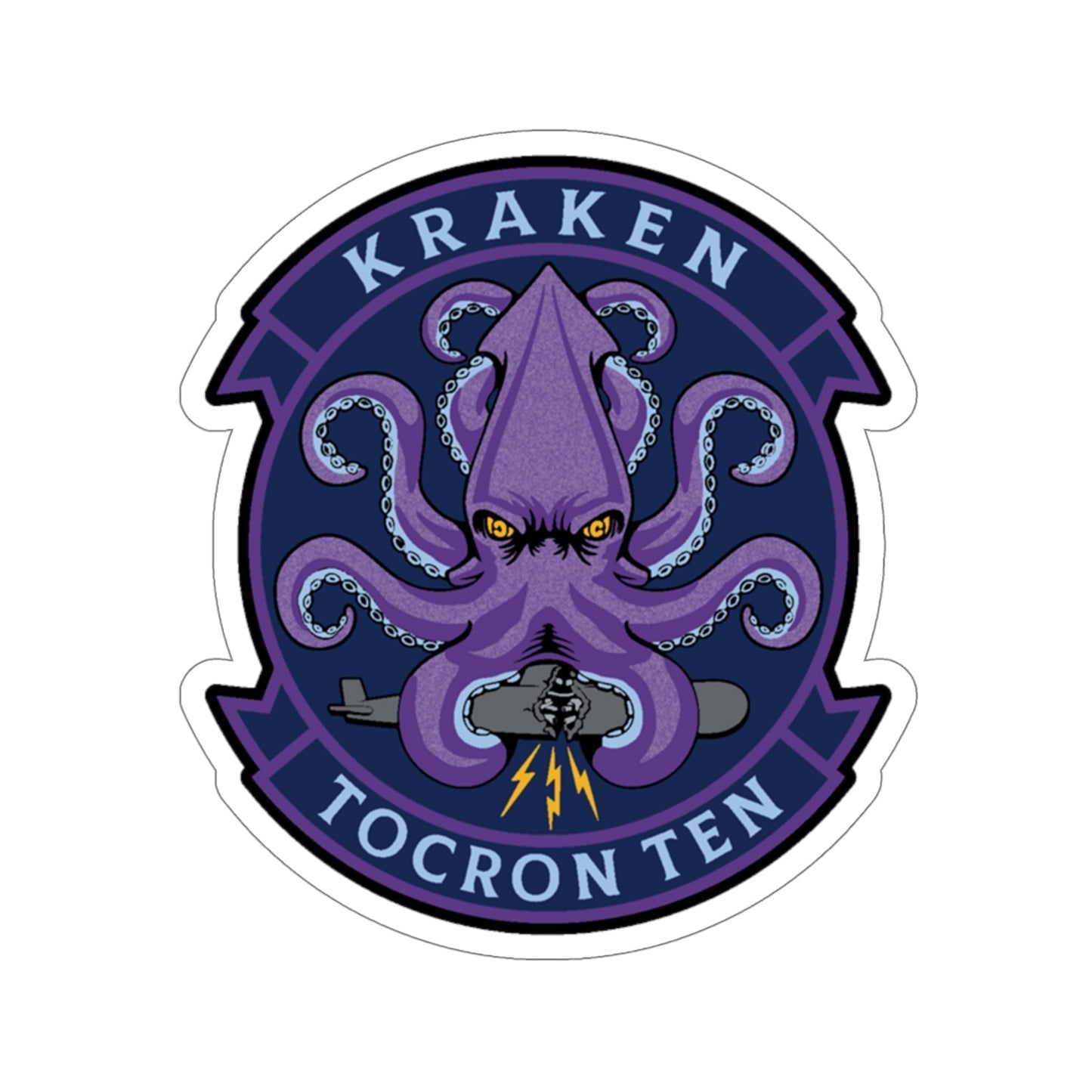 TOCRON TEN KRAKEN (U.S. Navy) STICKER Vinyl Die-Cut Decal-6 Inch-The Sticker Space