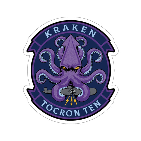 TOCRON TEN KRAKEN (U.S. Navy) STICKER Vinyl Die-Cut Decal-6 Inch-The Sticker Space