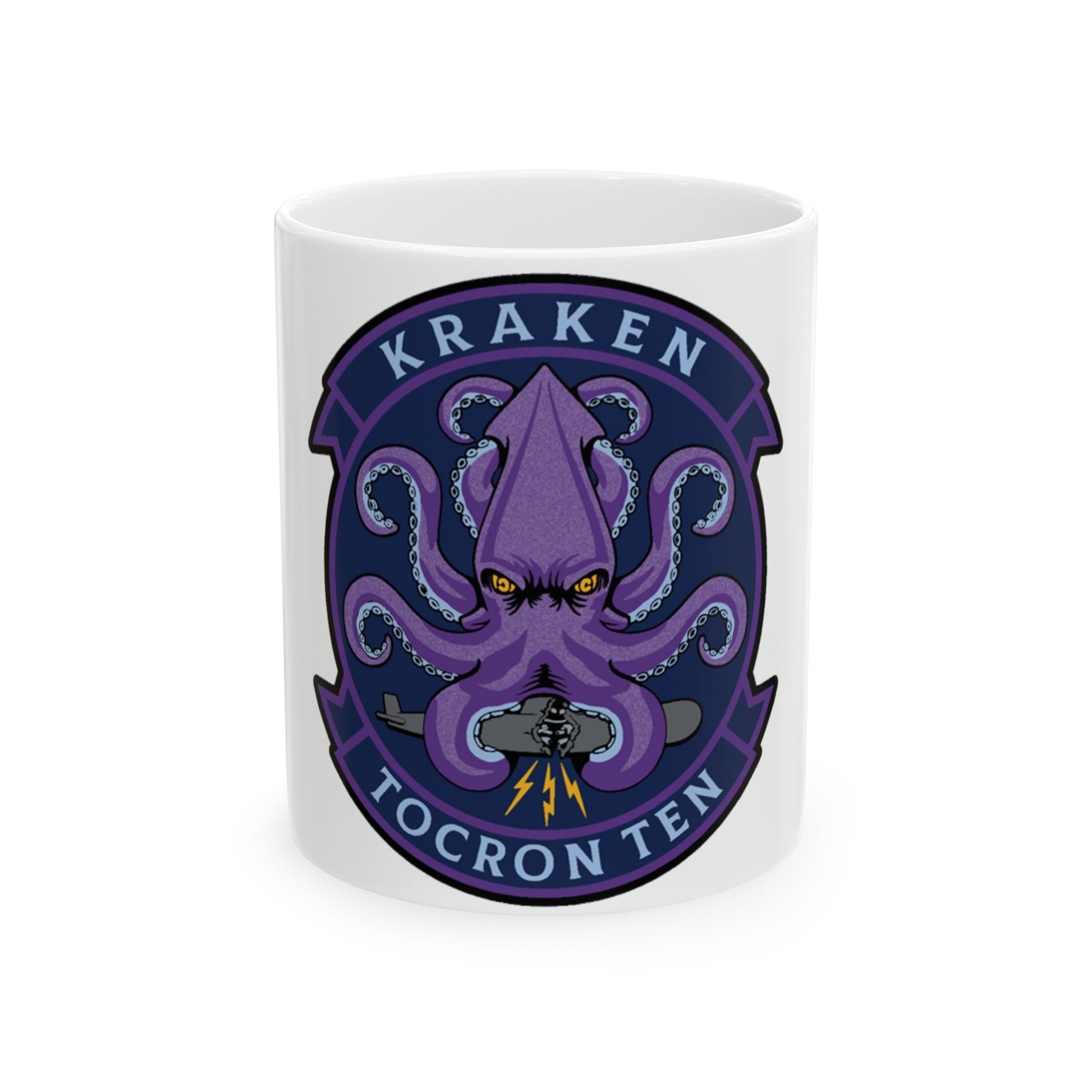 TOCRON TEN KRAKEN (U.S. Navy) White Coffee Mug-11oz-The Sticker Space