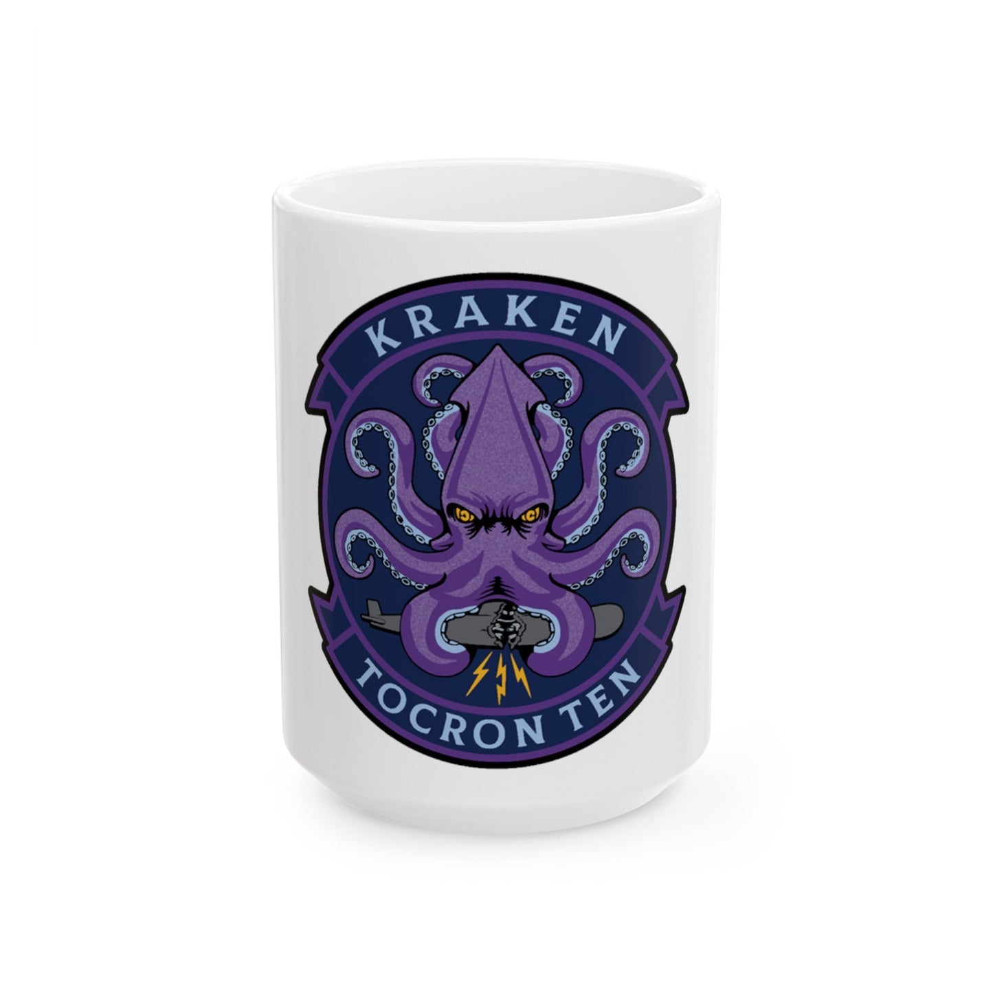 TOCRON TEN KRAKEN (U.S. Navy) White Coffee Mug-15oz-The Sticker Space