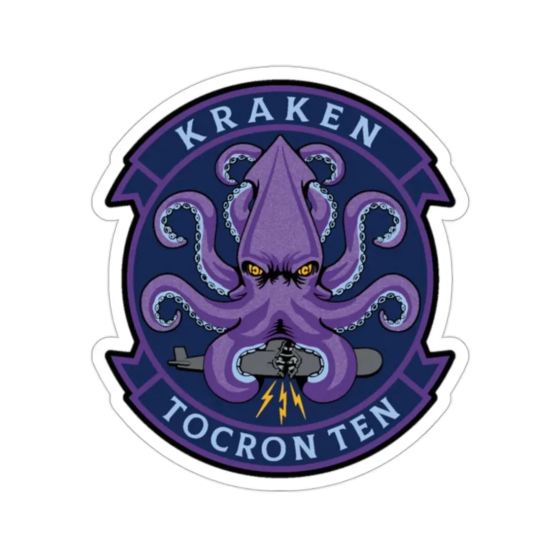 TOCRON TEN KRAKEN (U.S. Navy) STICKER Vinyl Die-Cut Decal 2 Inch - The Sticker Space