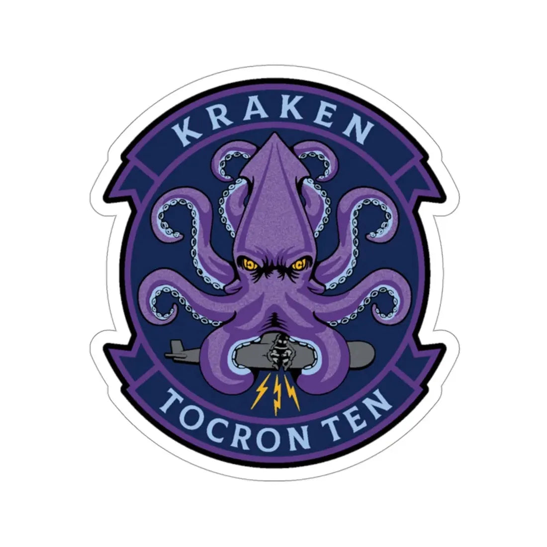 TOCRON TEN KRAKEN (U.S. Navy) STICKER Vinyl Die-Cut Decal 3 Inch - The Sticker Space