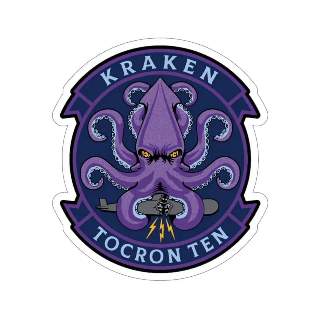 TOCRON TEN KRAKEN (U.S. Navy) STICKER Vinyl Die-Cut Decal 4 Inch - The Sticker Space
