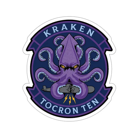 TOCRON TEN KRAKEN (U.S. Navy) STICKER Vinyl Die-Cut Decal 6 Inch - The Sticker Space