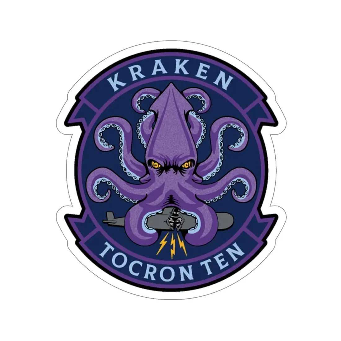 TOCRON TEN KRAKEN (U.S. Navy) STICKER Vinyl Die-Cut Decal 6 Inch - The Sticker Space