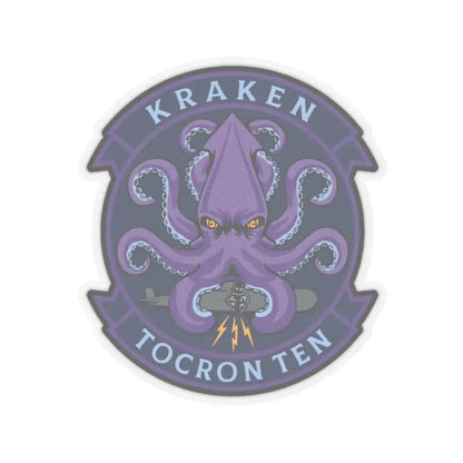 TOCRON TEN KRAKEN (U.S. Navy) STICKER Vinyl Kiss-Cut Decal 3 Inch Transparent - The Sticker Space