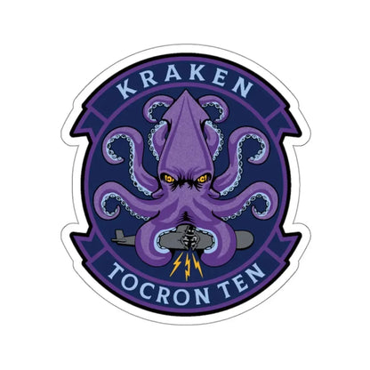 TOCRON TEN KRAKEN (U.S. Navy) STICKER Vinyl Kiss-Cut Decal 3 Inch White - The Sticker Space
