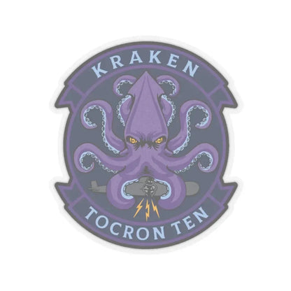 TOCRON TEN KRAKEN (U.S. Navy) STICKER Vinyl Kiss-Cut Decal 4 Inch Transparent - The Sticker Space