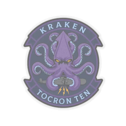 TOCRON TEN KRAKEN (U.S. Navy) STICKER Vinyl Kiss-Cut Decal 6 Inch Transparent - The Sticker Space
