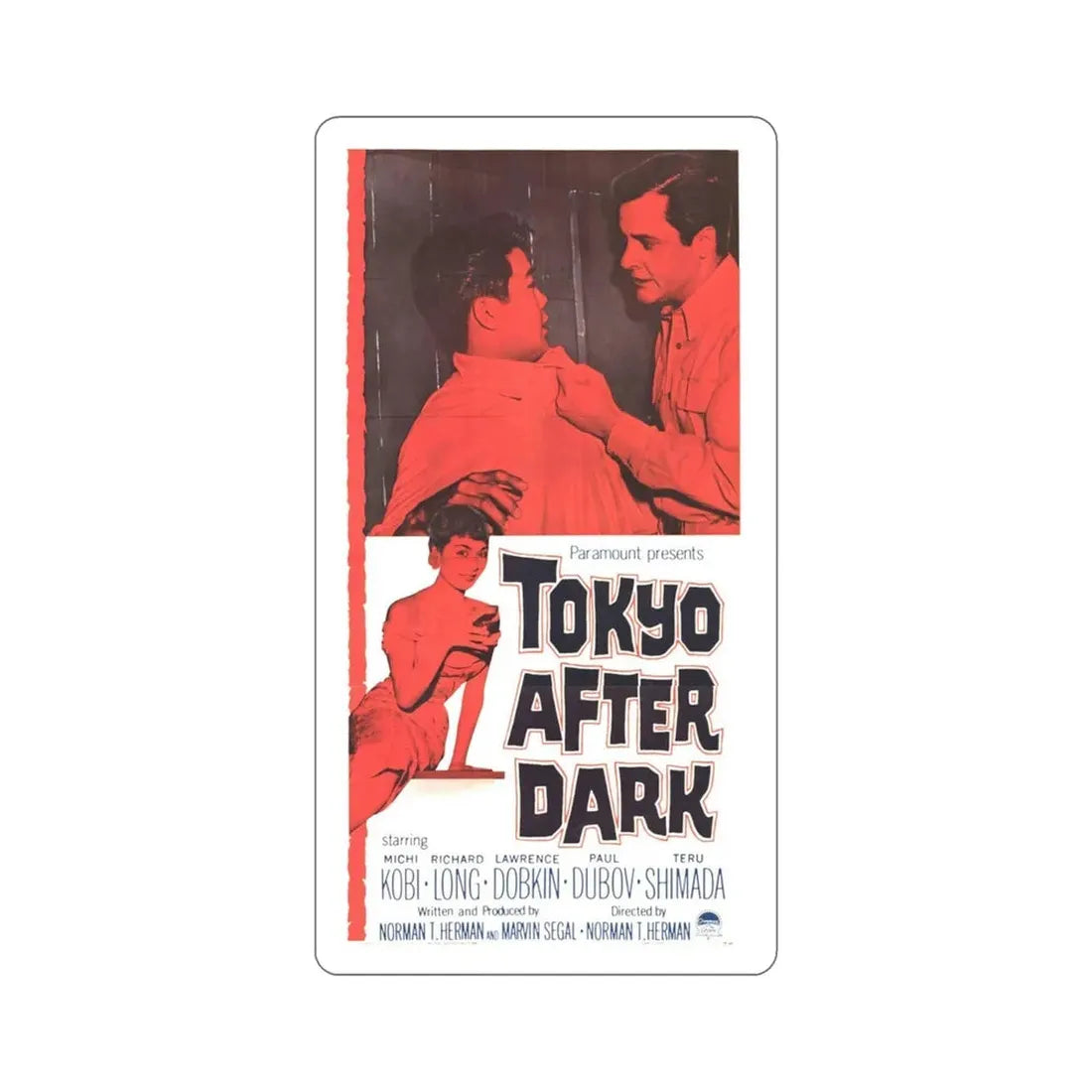 Tokyo After Dark 1959 Movie Poster STICKER Vinyl Die-Cut Decal 4 Inch - The Sticker Space