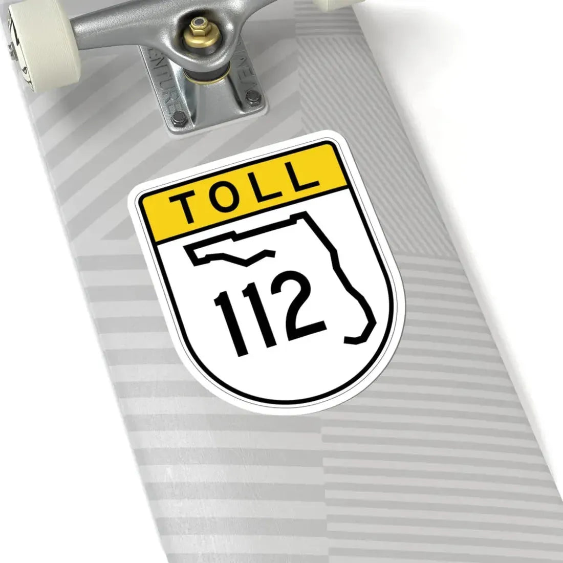 Toll Florida 112 (Florida) (Road Sign) STICKER Vinyl Kiss-Cut Decal - The Sticker Space