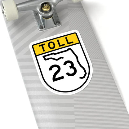 Toll Florida 23 (Florida) (Road Sign) STICKER Vinyl Kiss-Cut Decal - The Sticker Space