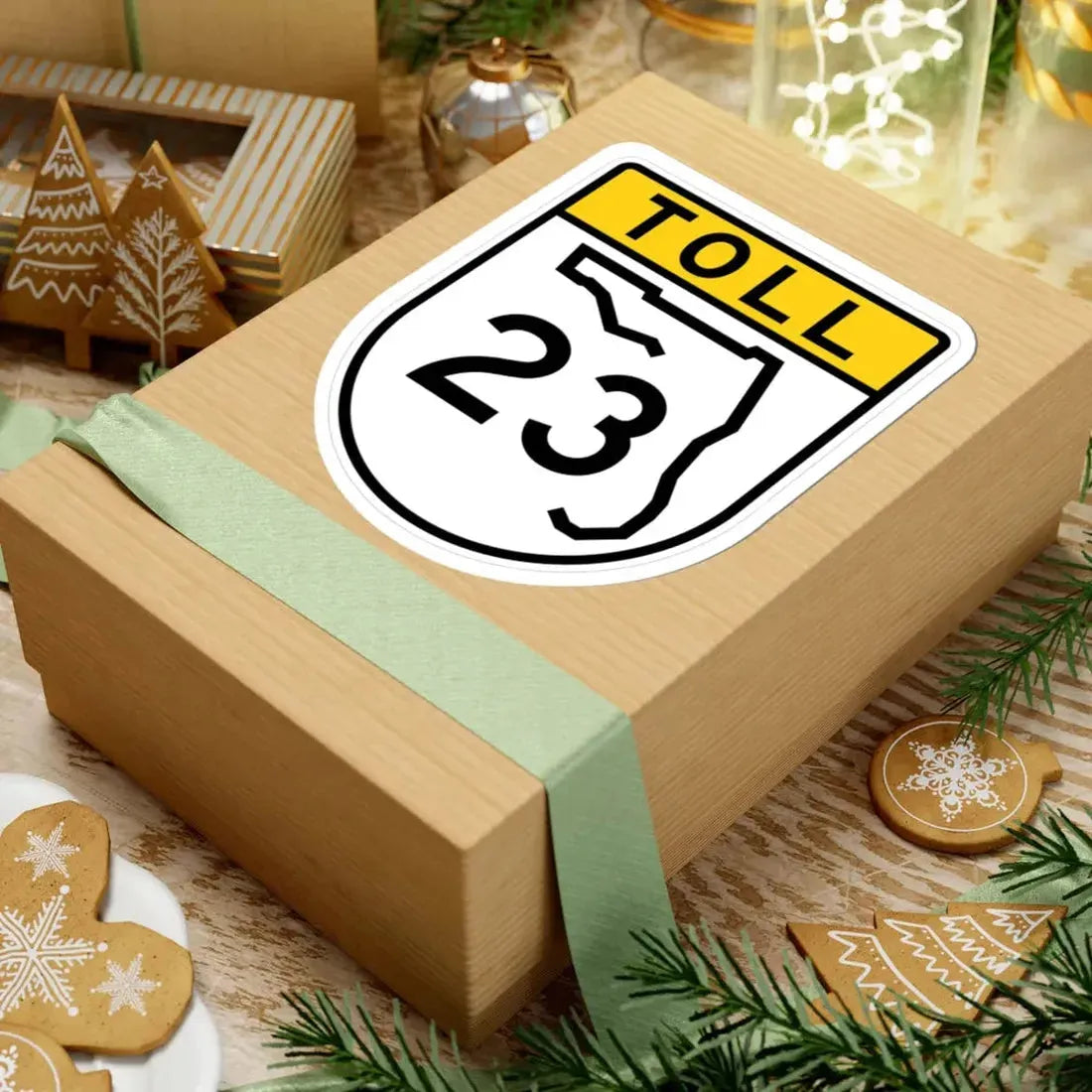 Toll Florida 23 (Florida) (Road Sign) STICKER Vinyl Kiss-Cut Decal - The Sticker Space